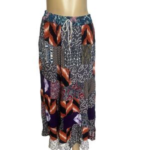 Jackpot New York Boho Vintage Patchwork Maxi Skirt medium